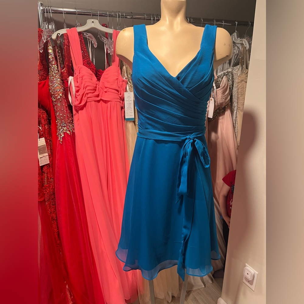 Peacock size 10- V Neck Dress with belt.